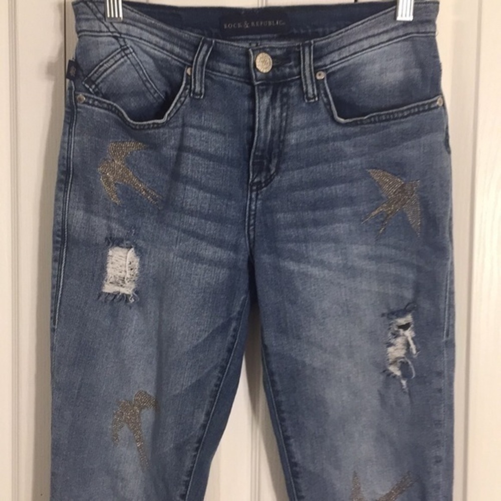 FINAL $ Rock & Republic Berlin Sz 6 skinny distres…